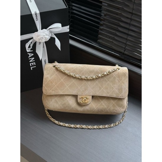 Replica Borsa Chanel Flap Maxi scamosciata con catena AS6281 albicocca Imitazioni Replica perfette Borsa Chanel Flap Maxi scamosciata con catena AS6281 albicocca