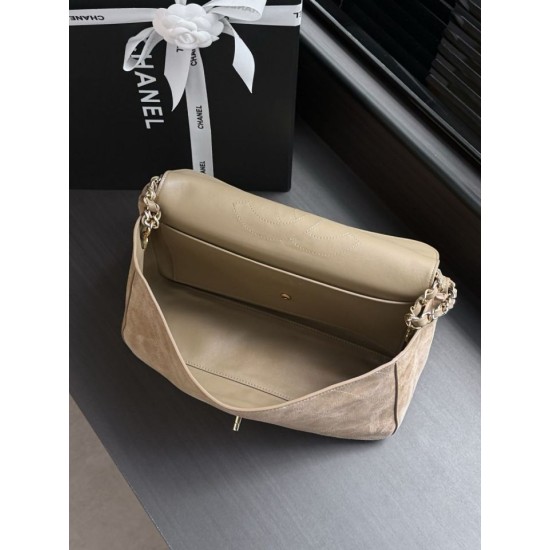 Replica Borsa Chanel Flap Maxi scamosciata con catena AS6281 albicocca Imitazioni Replica perfette Borsa Chanel Flap Maxi scamosciata con catena AS6281 albicocca