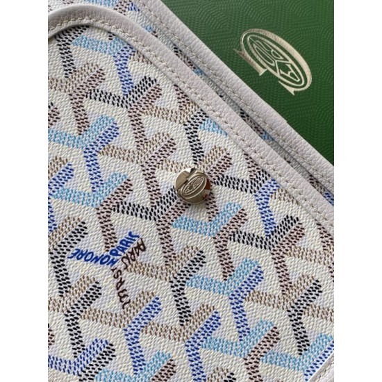 Replica perfette Portafoglio Goyard Plumet Tela Goyardine Bianco