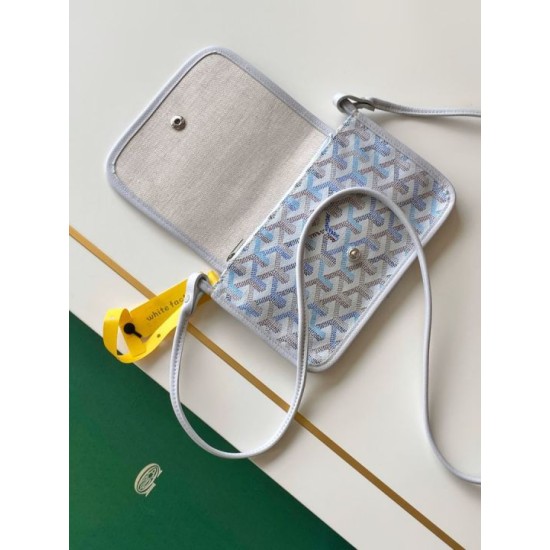 Replica perfette Portafoglio Goyard Plumet Tela Goyardine Bianco