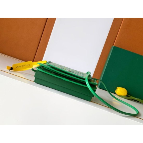 Replica Portafoglio Goyard Plumet Tela Goyardine verde Imitazioni Replica perfette Portafoglio Goyard Plumet Tela Goyardine verde
