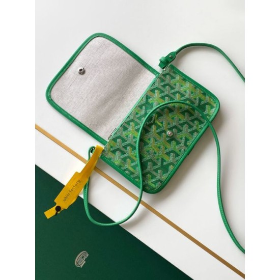 Replica Portafoglio Goyard Plumet Tela Goyardine verde Imitazioni Replica perfette Portafoglio Goyard Plumet Tela Goyardine verde