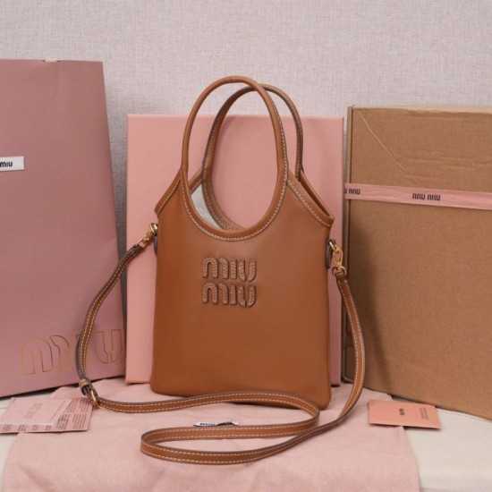 Replica Bora Pari tote Miu Miu Ivy 5BA281 marrone Imitazioni Replica perfette Bora Pari tote Miu Miu Ivy 5BA281 marrone
