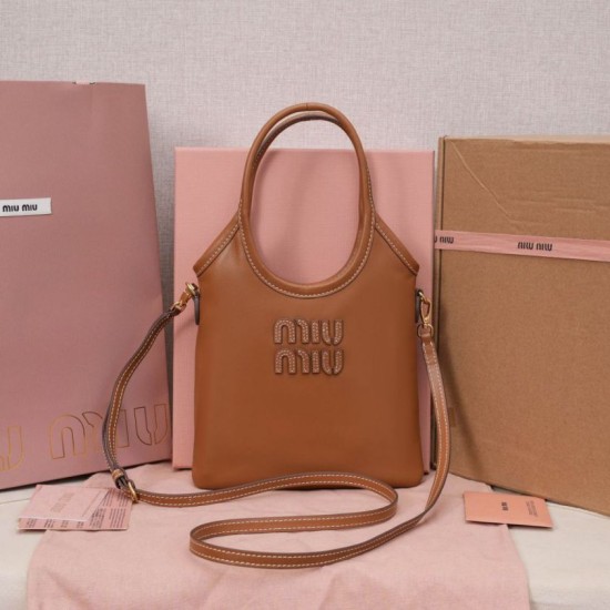 Replica Bora Pari tote Miu Miu Ivy 5BA281 marrone Imitazioni Replica perfette Bora Pari tote Miu Miu Ivy 5BA281 marrone