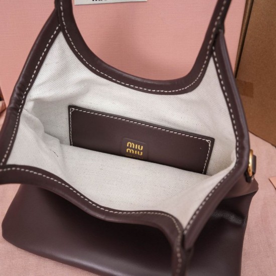 Replica Borse Firmate tote Miu Miu Ivy 5BA281 caffè Imitazioni Replica perfette Borse Firmate tote Miu Miu Ivy 5BA281 caffè