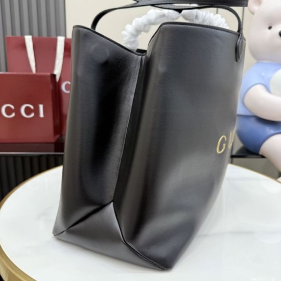 Replica Borsa tote grande Gucci NY A00B4R nera Imitazioni Replica perfette Borsa tote grande Gucci NY A00B4R nera
