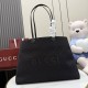 Replica Borsa tote grande Gucci NY A00B4R tela GG nera Imitazioni Replica perfette Borsa tote grande Gucci NY A00B4R tela GG nera