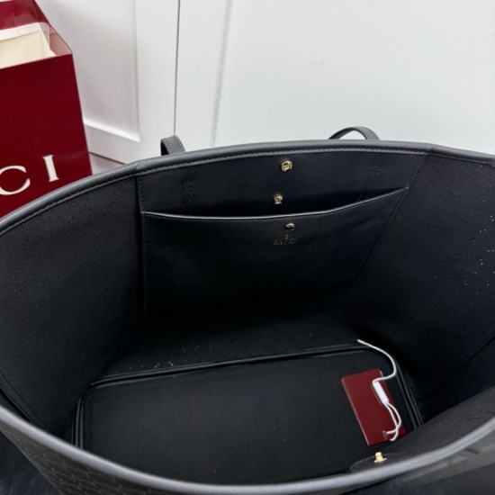 Replica Borse tote grande Gucci Tribeca nero (GG Denim) Imitazioni Replica perfette Borse tote grande Gucci Tribeca nero (GG Denim)