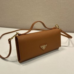 Replica Mini borsa Prada 1MT042 Marrone Imitazioni Replica perfette Mini borsa Prada 1MT042 Marrone