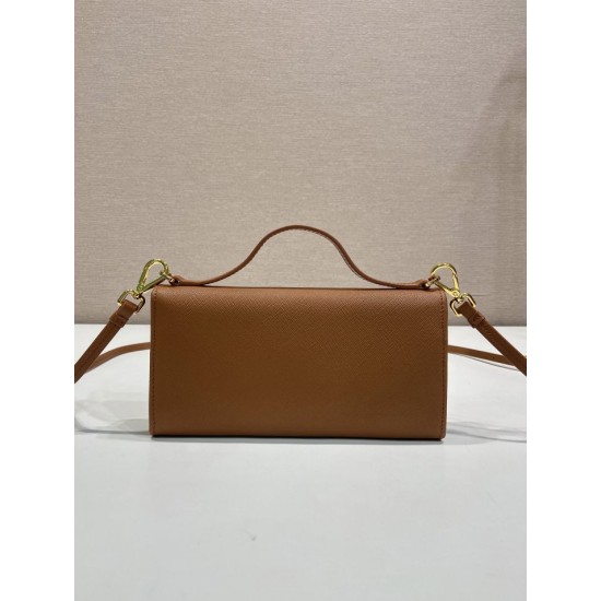 Replica Mini borsa Prada 1MT042 Marrone Imitazioni Replica perfette Mini borsa Prada 1MT042 Marrone