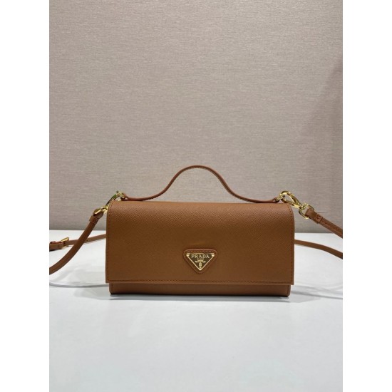 Replica Mini borsa Prada 1MT042 Marrone Imitazioni Replica perfette Mini borsa Prada 1MT042 Marrone