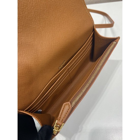 Replica Mini borsa Prada 1MT042 Marrone Imitazioni Replica perfette Mini borsa Prada 1MT042 Marrone
