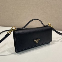 Replica Mini borsa a tracolla Prada 1MT042 Nero Imitazioni Replica perfette Mini borsa a tracolla Prada 1MT042 Nero