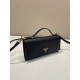 Replica Mini borsa a tracolla Prada 1MT042 Nero Imitazioni Replica perfette Mini borsa a tracolla Prada 1MT042 Nero