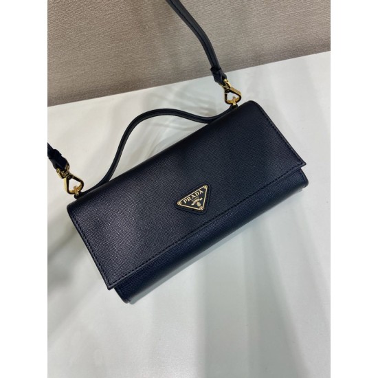 Replica Mini borsa a tracolla Prada 1MT042 Nero Imitazioni Replica perfette Mini borsa a tracolla Prada 1MT042 Nero