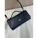 Replica Mini borsa a tracolla Prada 1MT042 Nero Imitazioni Replica perfette Mini borsa a tracolla Prada 1MT042 Nero