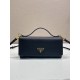 Replica Mini borsa a tracolla Prada 1MT042 Nero Imitazioni Replica perfette Mini borsa a tracolla Prada 1MT042 Nero