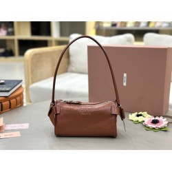 Borsa a tracolla Hobo Miu Miu Ribbon 5NE029 Marrone