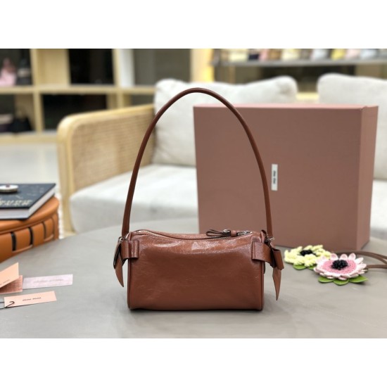 Replica Perfetta a tracolla Hobo Miu Miu Ribbon 5NE029 Marrone Imitazioni Replica perfette Perfetta a tracolla Hobo Miu Miu Ribbon 5NE029 Marrone