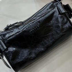 Replica Borsa a tracolla Hobo Miu Miu Ribbon 5NE029 Nero Imitazioni Replica perfette Borsa a tracolla Hobo Miu Miu Ribbon 5NE029 Nero