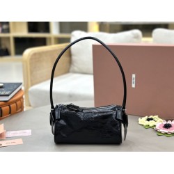Borsa a tracolla Hobo Miu Miu Ribbon 5NE029 Nero