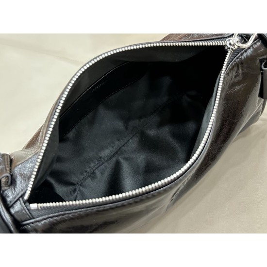Replica Borsa a tracolla Hobo Miu Miu Ribbon 5NE029 Nero Imitazioni Replica perfette Borsa a tracolla Hobo Miu Miu Ribbon 5NE029 Nero