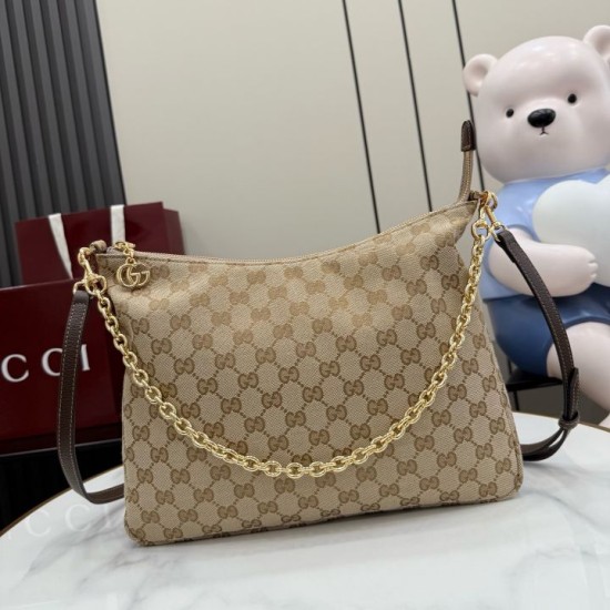 Replica Borsa a tracolla piccola Gucci A006OA Lady Lunetta GG Marrone Imitazioni Replica perfette Borsa a tracolla piccola Gucci A006OA Lady Lunetta GG Marrone