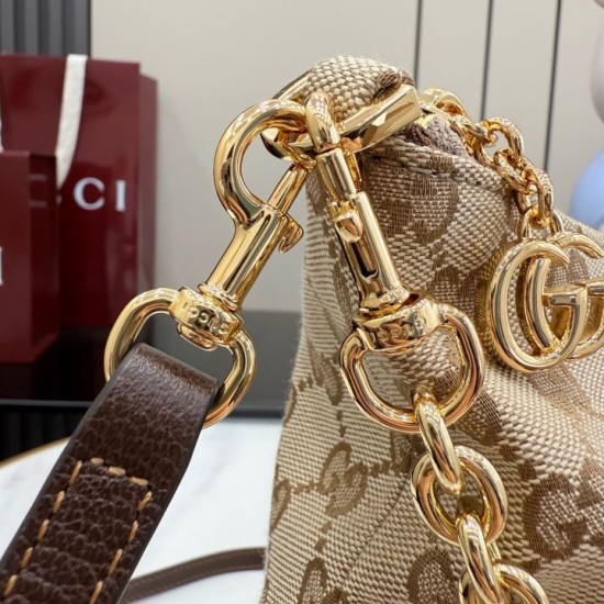 Replica Borsa a tracolla piccola Gucci A006OA Lady Lunetta GG Marrone Imitazioni Replica perfette Borsa a tracolla piccola Gucci A006OA Lady Lunetta GG Marrone
