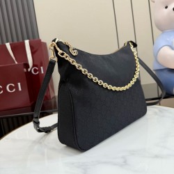 Replica borse griffate a tracolla piccola Gucci A006OA Lady Lunetta GG Nero Imitazioni Replica perfette Imitazioni borse griffate a tracolla piccola Gucci A006OA Lady Lunetta GG Nero