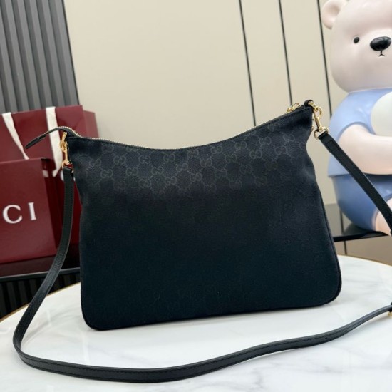 Replica borse griffate a tracolla piccola Gucci A006OA Lady Lunetta GG Nero Imitazioni Replica perfette Imitazioni borse griffate a tracolla piccola Gucci A006OA Lady Lunetta GG Nero