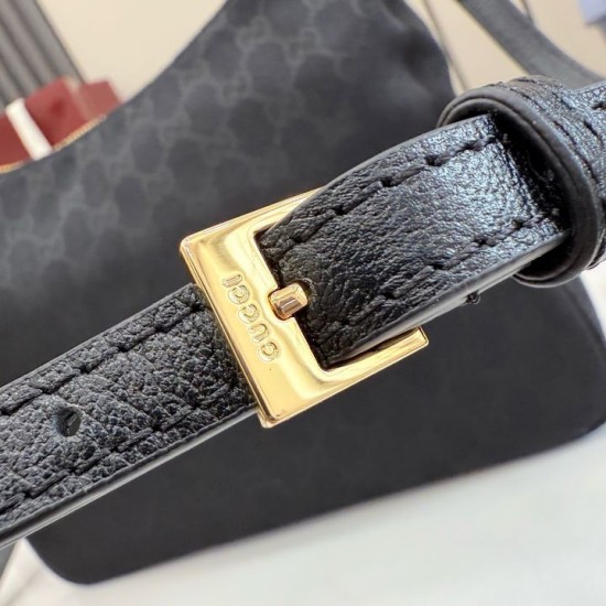 Replica borse griffate a tracolla piccola Gucci A006OA Lady Lunetta GG Nero Imitazioni Replica perfette Imitazioni borse griffate a tracolla piccola Gucci A006OA Lady Lunetta GG Nero
