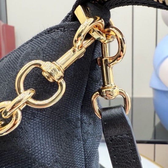 Replica borse griffate a tracolla piccola Gucci A006OA Lady Lunetta GG Nero Imitazioni Replica perfette Imitazioni borse griffate a tracolla piccola Gucci A006OA Lady Lunetta GG Nero