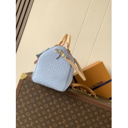 Borse Louis Vuitton Speedy Soft 30 M89688 struzzo blu Borse Louis Vuitton Speedy Soft 30 M89688 struzzo blu
