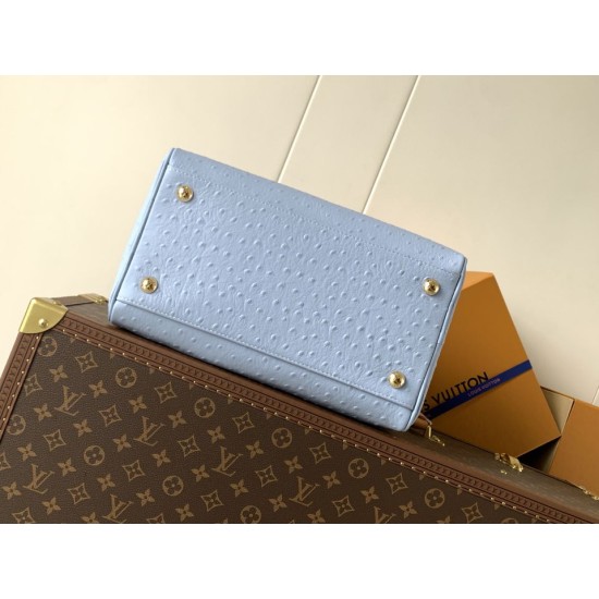 Replica borse griffate Louis Vuitton Speedy Soft 30 M89688 struzzo blu Imitazioni Replica perfette Imitazioni borse griffate Louis Vuitton Speedy Soft 30 M89688 struzzo blu