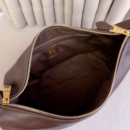 Replica di alta qualità Borsa a tracolla Spirit Hobo Miu Miu 5BC217 nappa Borgogna Replica Perfetta Borsa a tracolla Spirit Hobo Miu Miu 5BC217 nappa Borgogna