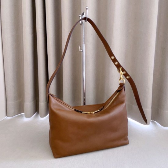 Replica Perfetta Borsa a tracolla Spirit Hobo Miu Miu 5BC217 nappa Marrone