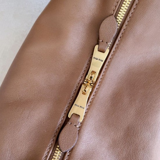 Replica Perfetta Borsa a tracolla Spirit Hobo Miu Miu 5BC217 nappa Marrone