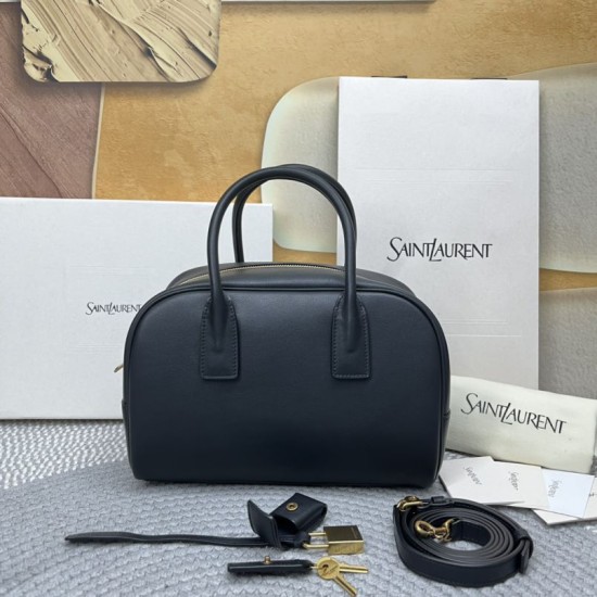 Replica di alta qualità Borsa Boston Sac de Jour YSL Saint Laurent pelle liscia Nero Replica Perfetta Borsa Boston Sac de Jour YSL Saint Laurent pelle liscia Nero