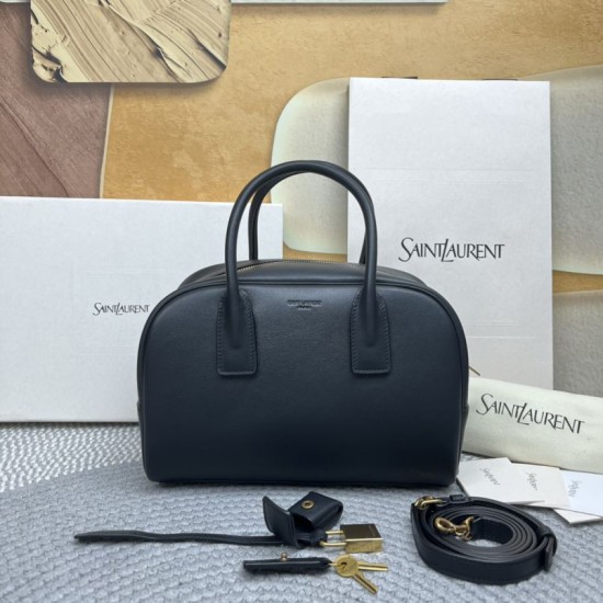 Replica di alta qualità Borsa Boston Sac de Jour YSL Saint Laurent pelle liscia Nero Replica Perfetta Borsa Boston Sac de Jour YSL Saint Laurent pelle liscia Nero