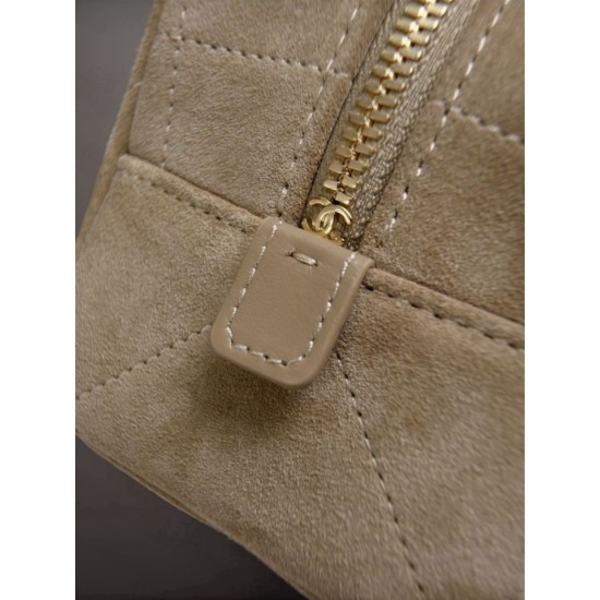 Replica di alta qualità Borsa bowling grande Chanel AS6406 con tracolla a catena Grigio Replica Perfetta Borsa bowling grande Chanel AS6406 con tracolla a catena Grigio