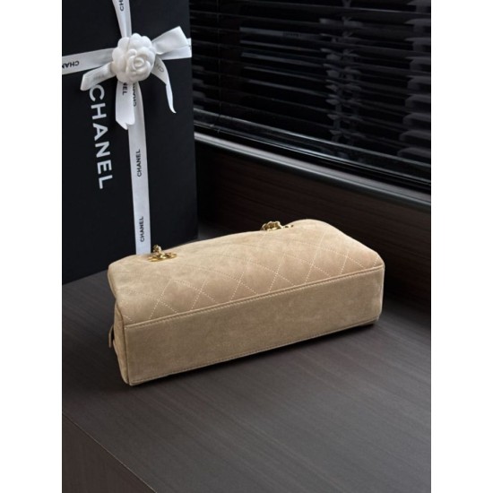 Replica di alta qualità Borsa bowling grande Chanel AS6406 con tracolla a catena Grigio Replica Perfetta Borsa bowling grande Chanel AS6406 con tracolla a catena Grigio