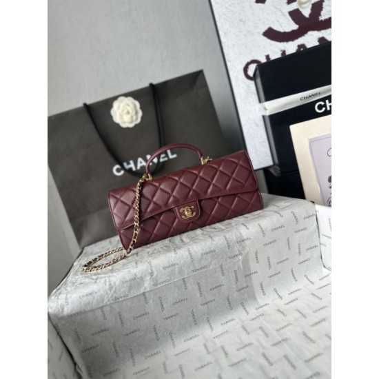 Replica di alta qualità Borsa Chanel 26A con manici pelle con motivo a sfere AS5280 Borgogna Replica Perfetta Borsa Chanel 26A con manici pelle con motivo a sfere AS5280 Borgogna
