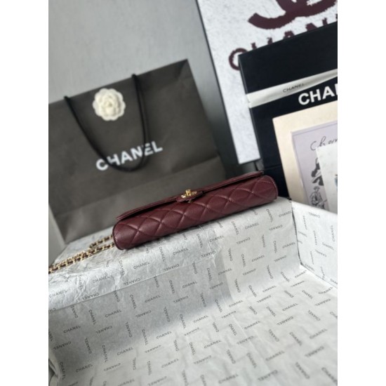 Replica di alta qualità Borsa Chanel 26A con manici pelle con motivo a sfere AS5280 Borgogna Replica Perfetta Borsa Chanel 26A con manici pelle con motivo a sfere AS5280 Borgogna