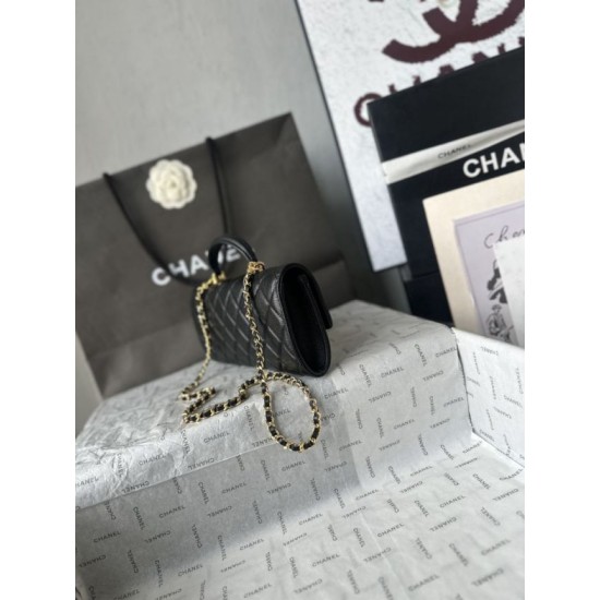 Replica di alta qualità Borsa Chanel 26A con manici pelle con motivo a sfere AS5280 Nero Replica Perfetta Borsa Chanel 26A con manici pelle con motivo a sfere AS5280 Nero