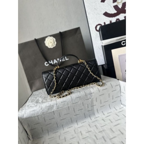 Replica di alta qualità Borsa Chanel 26A con manici pelle con motivo a sfere AS5280 Nero Replica Perfetta Borsa Chanel 26A con manici pelle con motivo a sfere AS5280 Nero