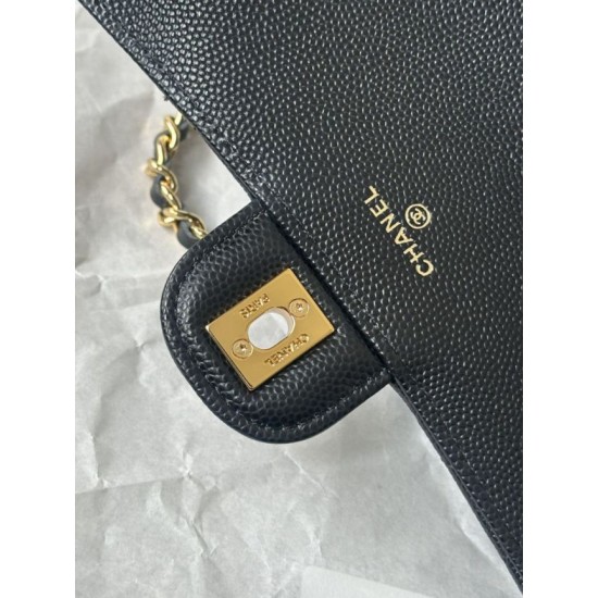 Replica di alta qualità Borsa Chanel 26A con manici pelle con motivo a sfere AS5280 Nero Replica Perfetta Borsa Chanel 26A con manici pelle con motivo a sfere AS5280 Nero