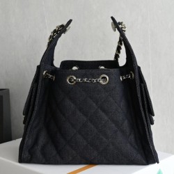 Replica di alta qualità Borsa Chanel 26s Hobo AS5293 denim Blu Replica Perfetta Borsa Chanel 26s Hobo AS5293 denim Blu