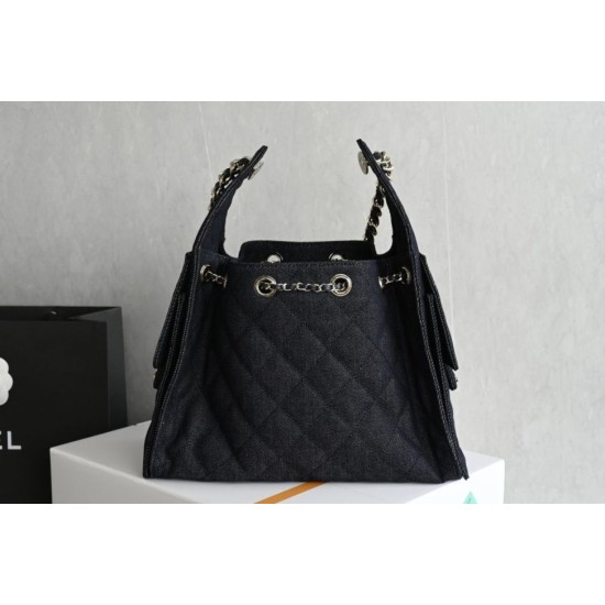 Replica di alta qualità Borsa Chanel 26s Hobo AS5293 denim Blu Replica Perfetta Borsa Chanel 26s Hobo AS5293 denim Blu