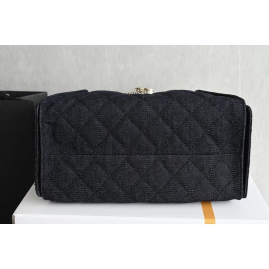 Replica di alta qualità Borsa Chanel 26s Hobo AS5293 denim Blu Replica Perfetta Borsa Chanel 26s Hobo AS5293 denim Blu
