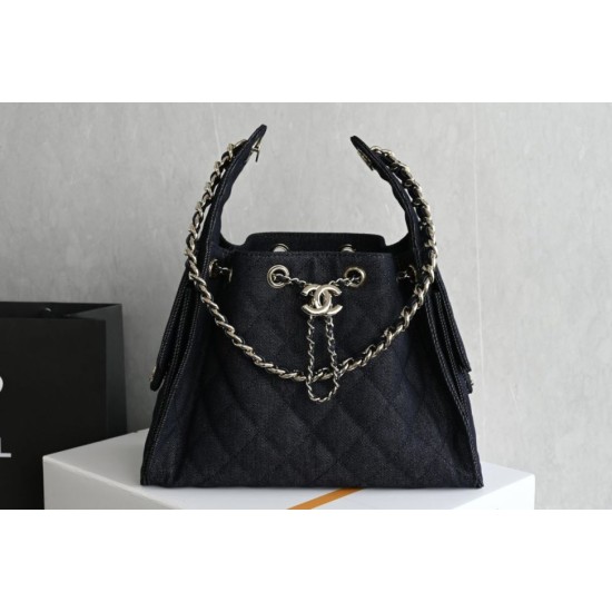 Replica di alta qualità Borsa Chanel 26s Hobo AS5293 denim Blu Replica Perfetta Borsa Chanel 26s Hobo AS5293 denim Blu